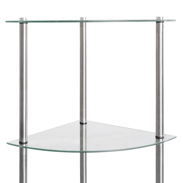 vidaXL reol med 6 hylder 30x30x160 cm hærdet glas transparent