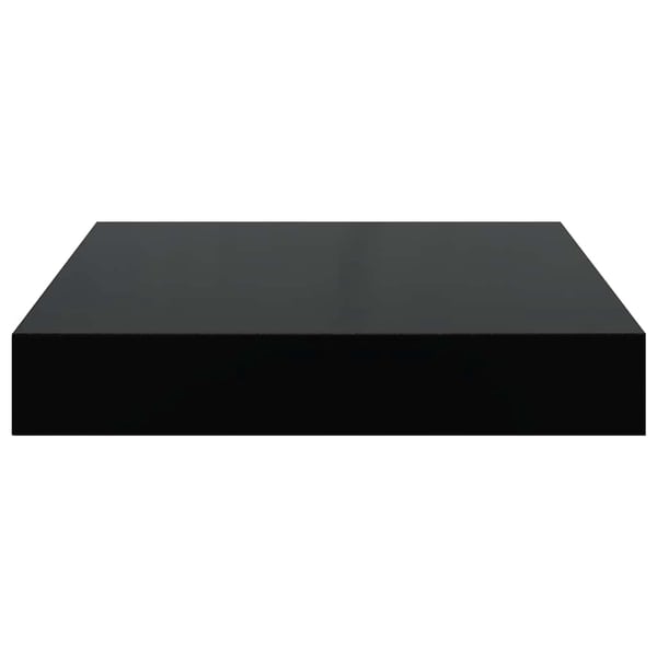 vidaXL væghylder 4 stk. 23x23,5x3,8 cm MDF sort højglans