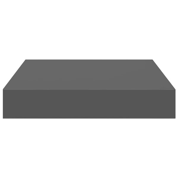 vidaXL svævehylde 23x23x3,8 cm MDF grå højglans