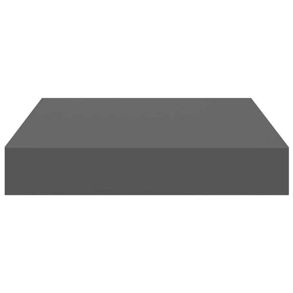 vidaXL Flytende vegghyller 2 stk høyglans grå 23x23,5x3,8 cm MDF