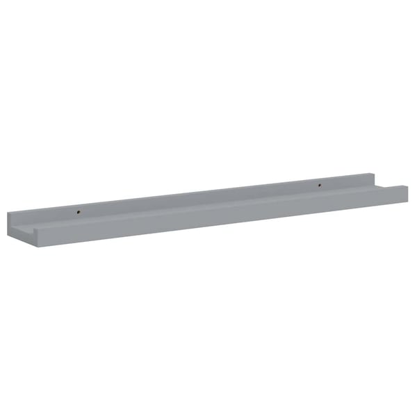 vidaXL Tauluhyllyt 2 kpl harmaa 60x9x3 cm MDF