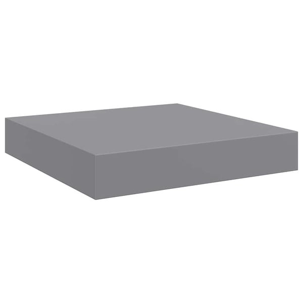 vidaXL Flytende vegghyller 2 stk grå 23x23,5x3,8 cm MDF