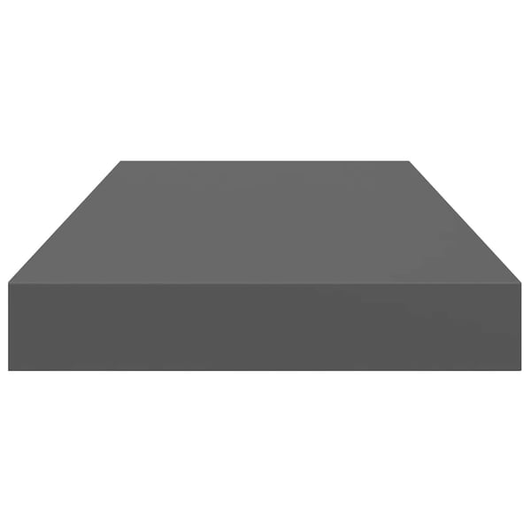 vidaXL svævehylde 50x23x3,8 cm MDF grå højglans