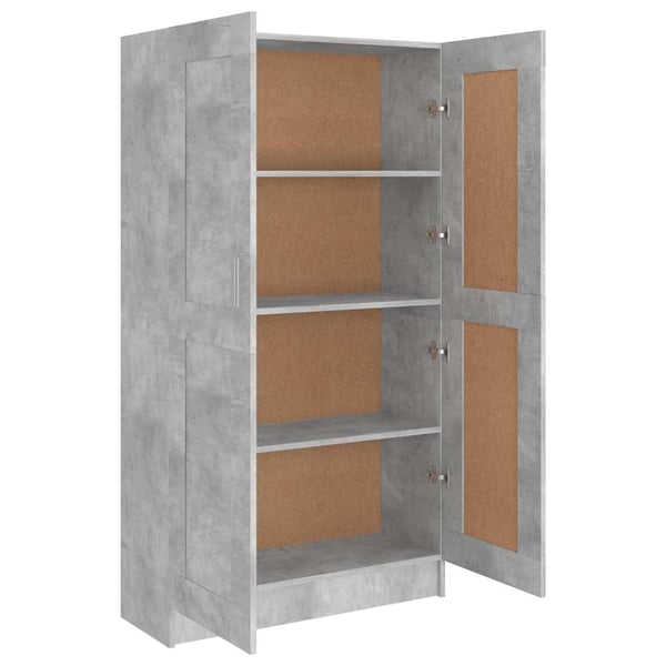 vidaXL Bokhylle betonggrå 82,5x30,5x150 cm konstruert tre