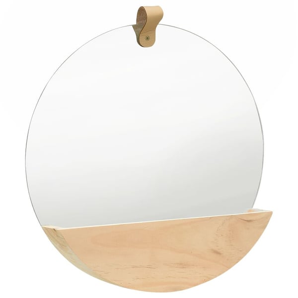 vidaXL Veggspeil heltre furu 35 cm