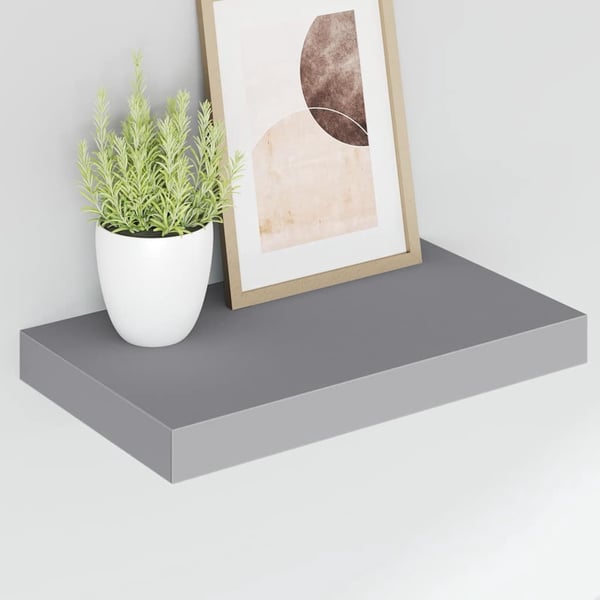 vidaXL væghylder 4 stk. 40x23x3,8 cm MDF grå