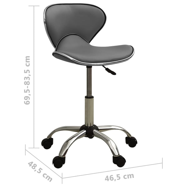 vidaXL Stol grå konstläder