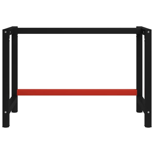 vidaXL Ramme til arbeidsbenk 120x57x79 cm svart og rød