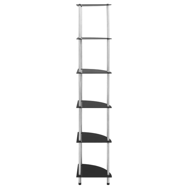 vidaXL reol med 6 hylder 30x30x160 cm hærdet glas