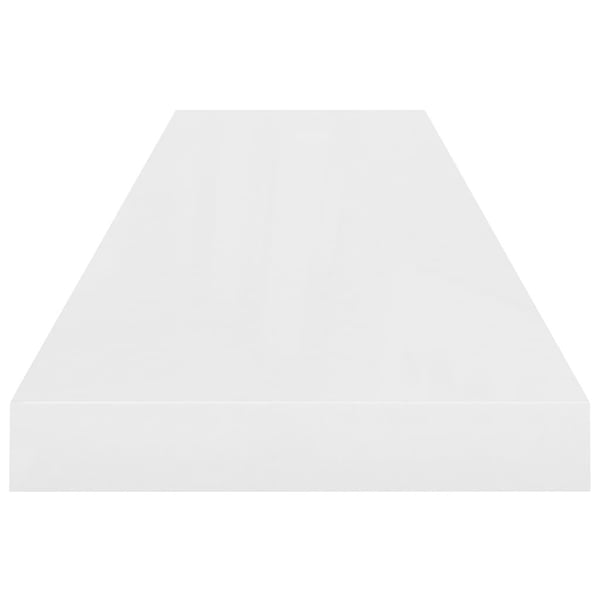 vidaXL væghylder 2 stk. 90x23,5x3,8 cm MDF hvid højglans