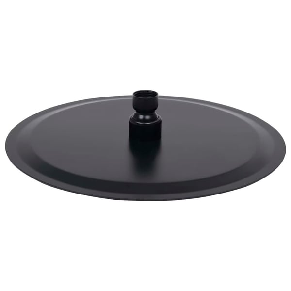 vidaXL Sade suihkupää ruostumaton teräs 25 cm pyöreä musta