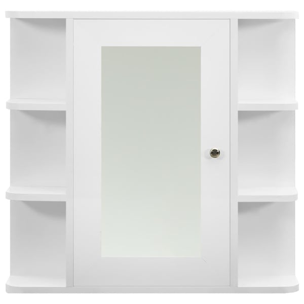 vidaXL Speilskap til baderom hvit 66x17x63 cm MDF