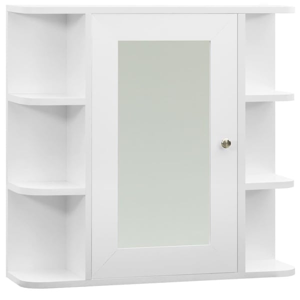 vidaXL Speilskap til baderom hvit 66x17x63 cm MDF