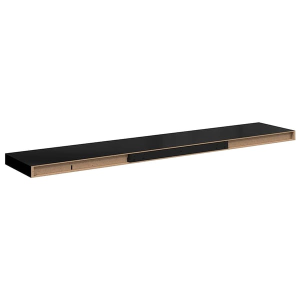 vidaXL væghylder 4 stk. 120x23,5x3,8 cm MDF sort højglans