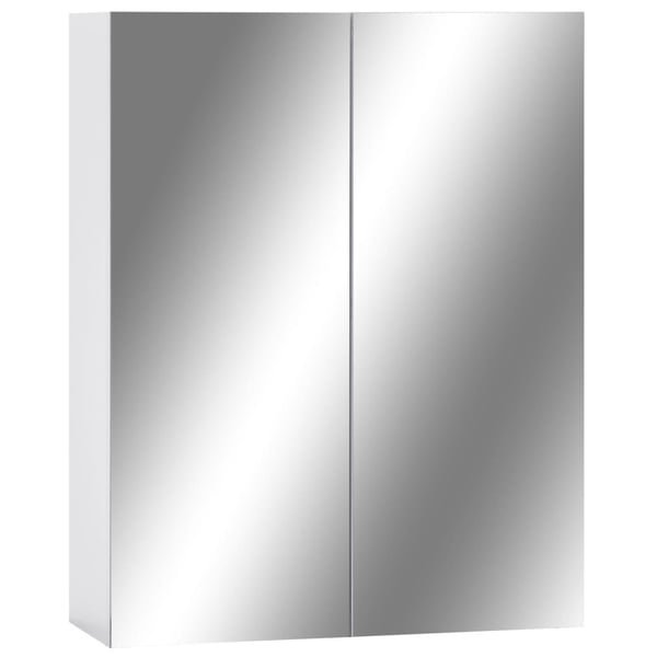 vidaXL Speilskap til baderom hvit 60x15x75 cm MDF