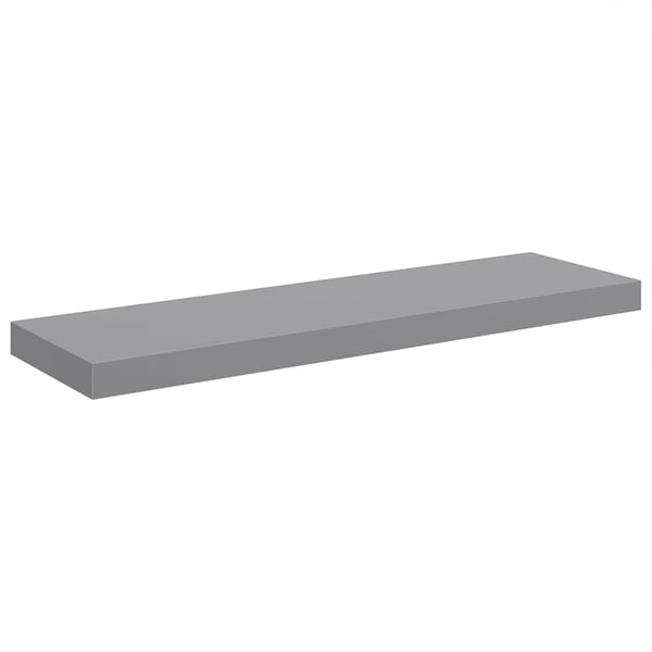 vidaXL Flytende vegghyller 2 stk grå 80x23,5x3,8 cm MDF