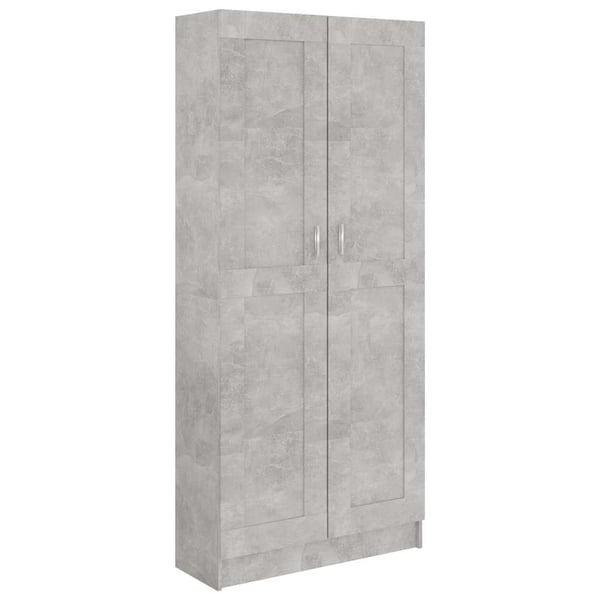 vidaXL Bokhylle betonggrå 82,5x30,5x185,5 cm sponplate