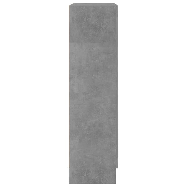 vidaXL Bokhylle betonggrå 82,5x30,5x115 cm sponplate