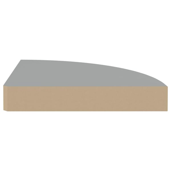 vidaXL Flytende vegghyller 2 stk grå 25x25x3,8 cm MDF