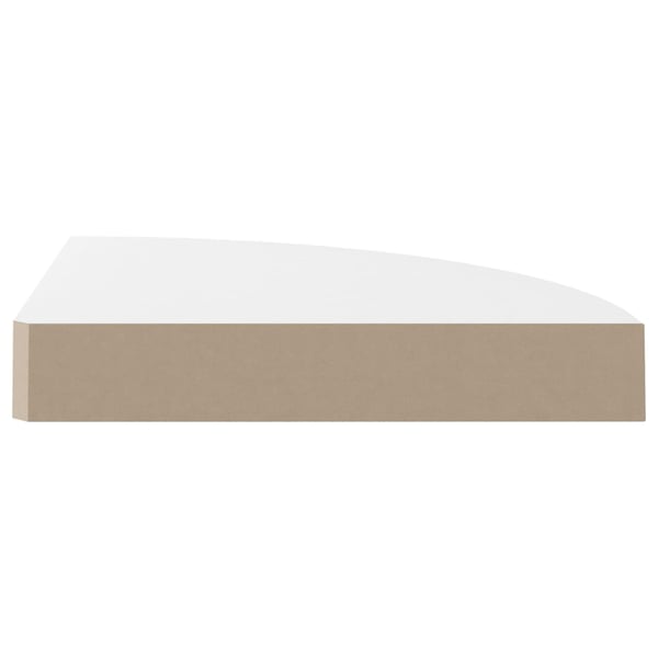vidaXL Flytende hjørnehyller 2 stk høyglans hvit 25x25x3,8 cm MDF