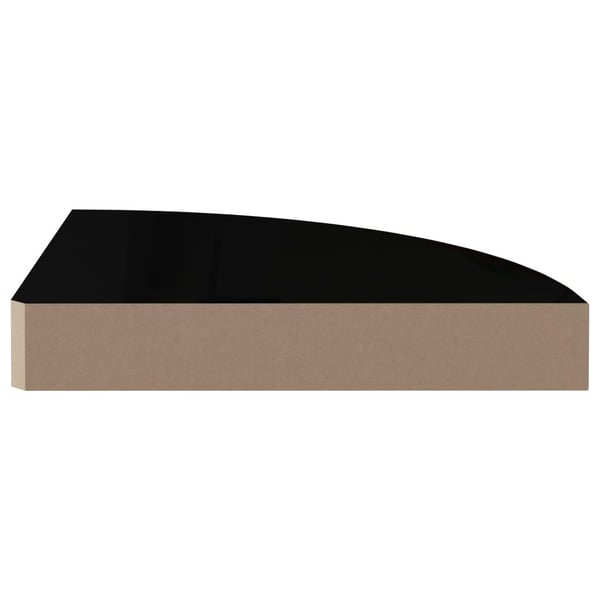 vidaXL hjørnehylder 2 stk. 25x25x3,8 cm MDF sort højglans