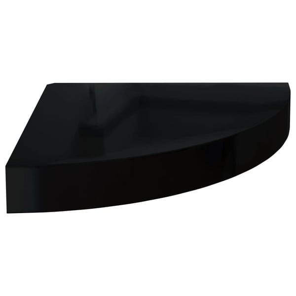 vidaXL hjørnehylder 2 stk. 25x25x3,8 cm MDF sort højglans