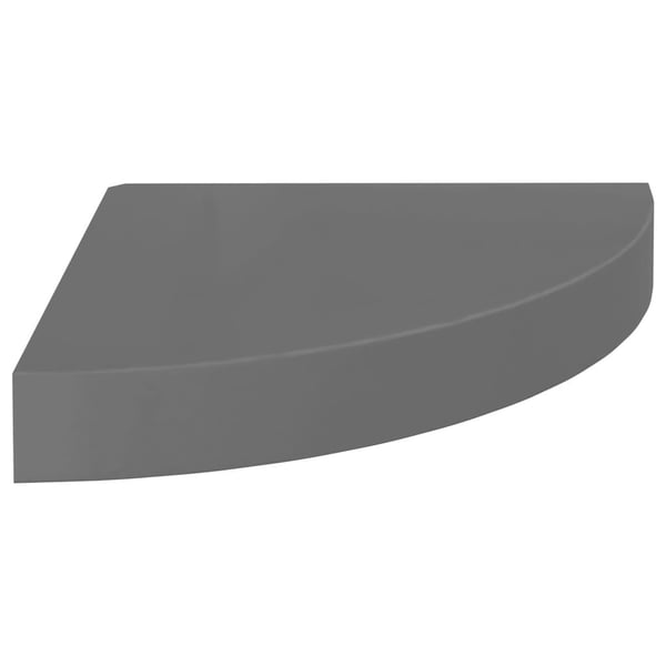 vidaXL hjørnehylder 2 stk. 25x25x3,8 cm MDF grå højglans