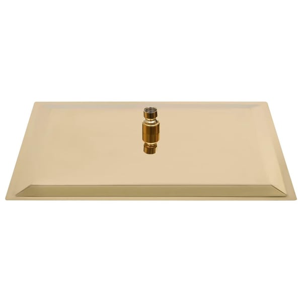 vidaXL Regndusjhode rustfritt stål 50x50 cm firkantet gull
