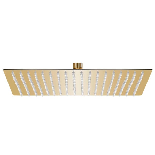 vidaXL Regndusjhode rustfritt stål 50x50 cm firkantet gull