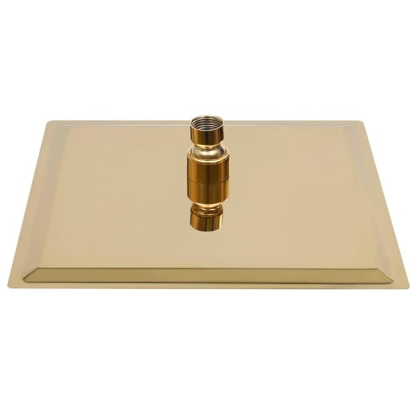 vidaXL regnbrusehoved 20x20 cm firkantet rustfrit stål guldfarvet