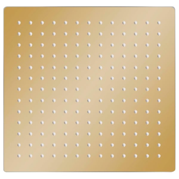vidaXL Regndusjhode rustfritt stål 30x30 cm firkantet gull