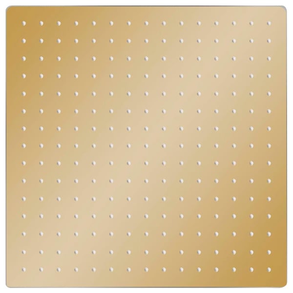vidaXL Regndusjhode rustfritt stål 40x40 cm firkantet gull