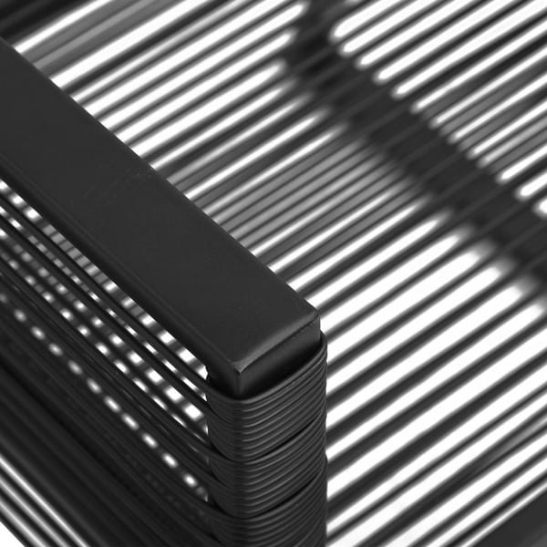 vidaXL udendørs spisebordssæt 5 dele PVC-rattan sort