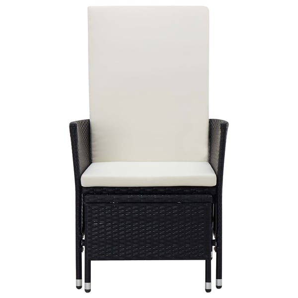 vidaXL loungesæt til haven 3 dele med hynder polyrattan sort