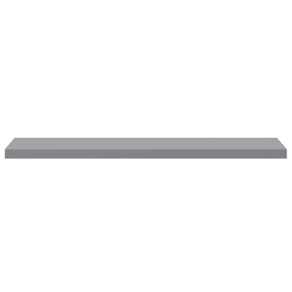 vidaXL Flytende vegghyller 2 stk grå 120x23,5x3,8 cm MDF