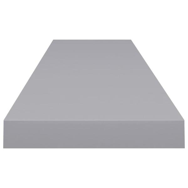 vidaXL Flytende vegghyller 4 stk grå 120x23,5x3,8 cm MDF