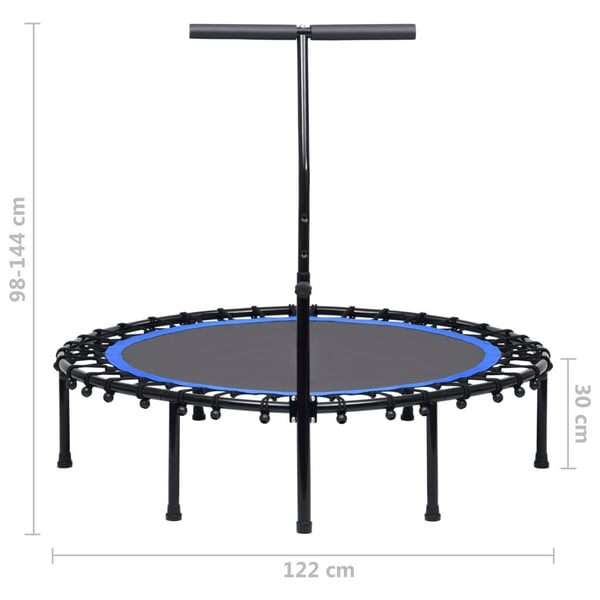 vidaXL fitnesstrampolin med håndtag 122 cm