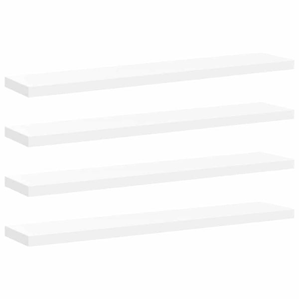 vidaXL væghylder 4 stk. 120x23,5x3,8 cm MDF hvid