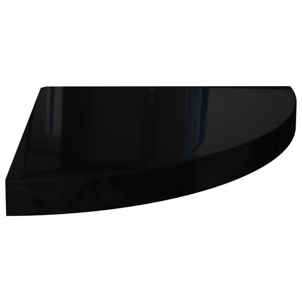 vidaXL Flytende vegghyller 2 stk høyglans svart 35x35x3,8 cm MDF