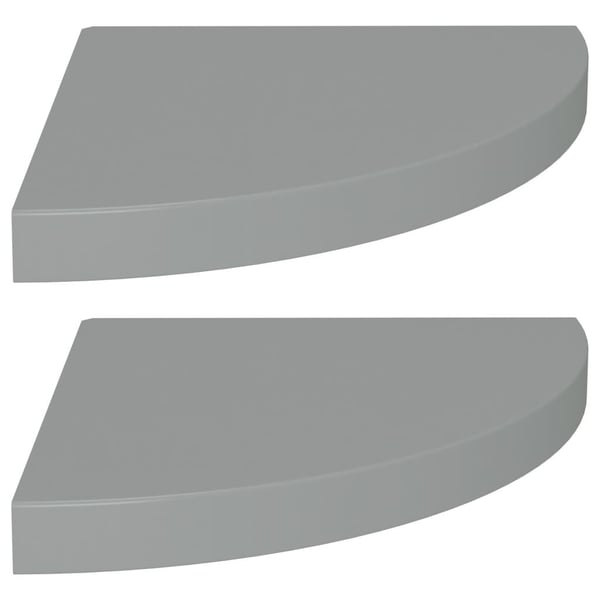 vidaXL Flytende vegghyller 2 stk grå 35x35x3,8 cm MDF