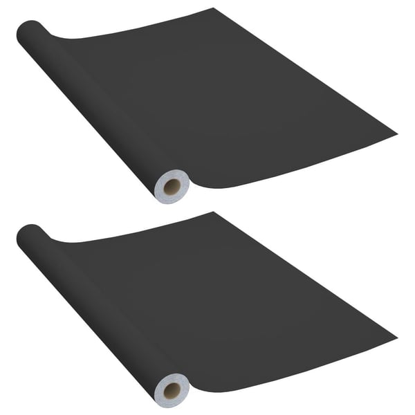 vidaXL Selvklebende møbelfolier 2 stk 500x90 cm PVC svart
