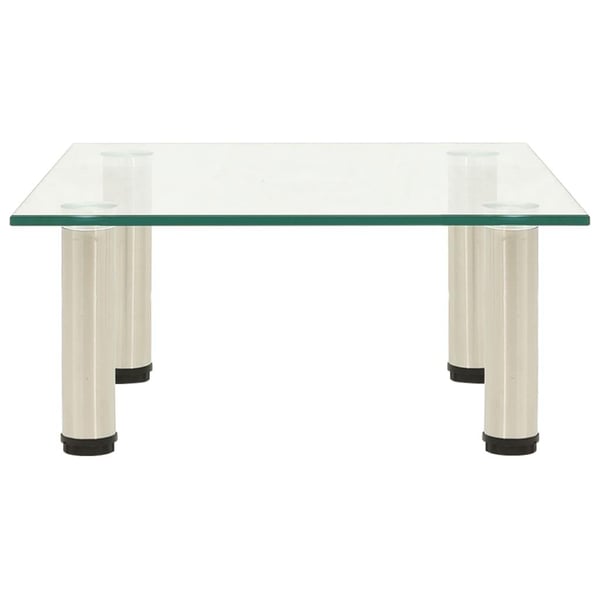 vidaXL TV-benk gjennomsiktig 40x35x17 cm herdet glass
