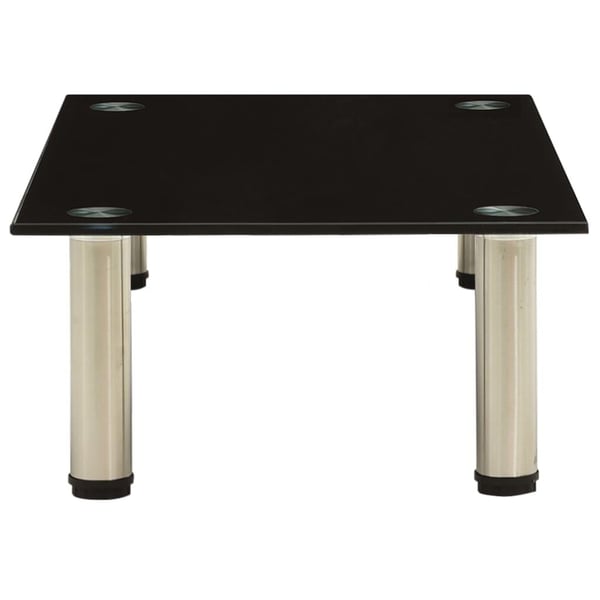 vidaXL tv-bord 60x35x17 cm hærdet glas sort