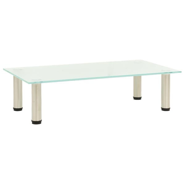 vidaXL TV-benk frostet 60x35x17 cm herdet glass