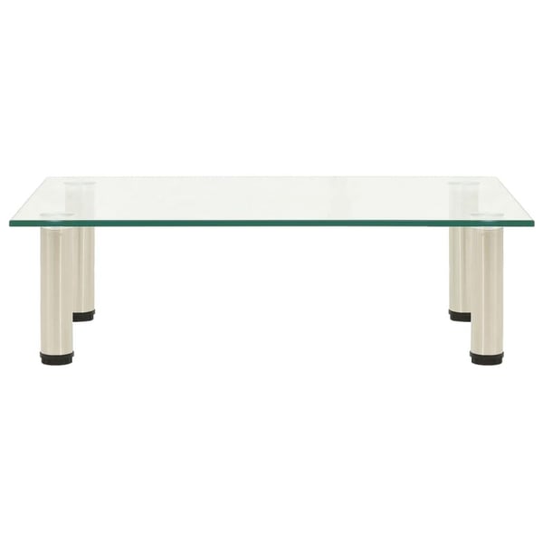vidaXL TV-benk gjennomsiktig 60x35x17 cm herdet glass