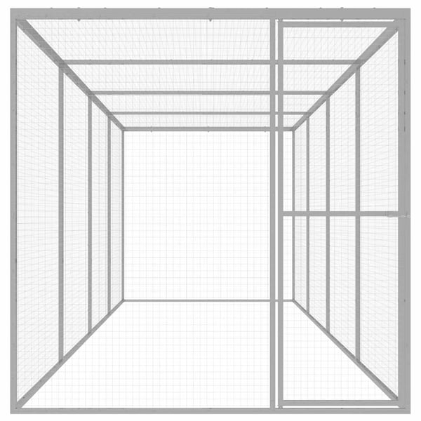 vidaXL Kattegård 6x1,5x1,5 m galvanisert stål