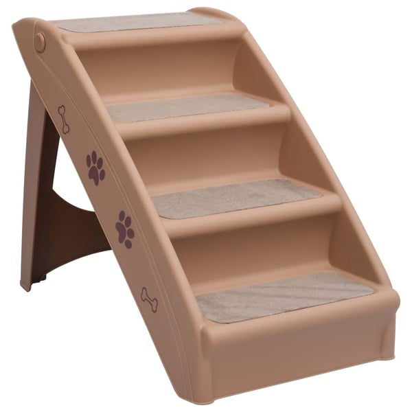 vidaXL Hundetrapp sammenleggbar brun 62x40x49,5 cm
