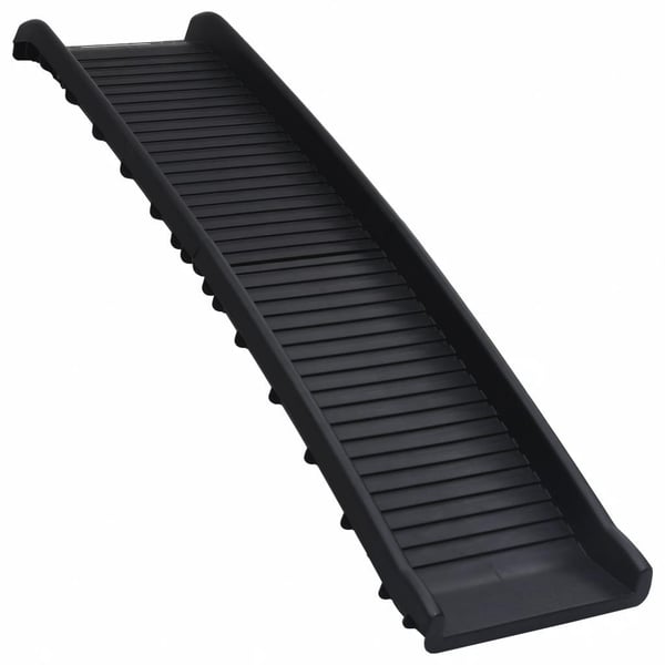 vidaXL foldbar hunderampe 155,5x40x15,5 cm sort