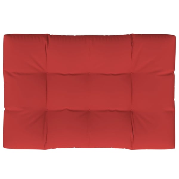 vidaXL pallehynde 120x80x12 cm stof rød