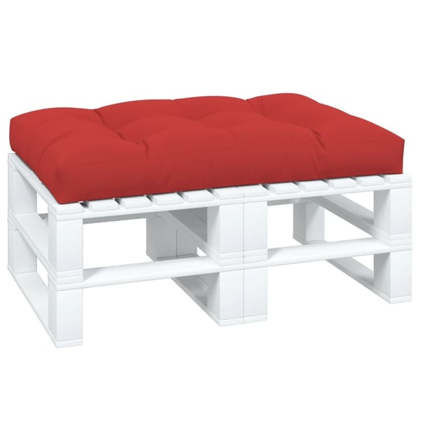 vidaXL pallehynde 120x80x12 cm stof rød